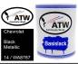 Preview: Chevrolet, Black Metallic, 14 / WA8767: 1L Lackdose, von ATW Autoteile West.